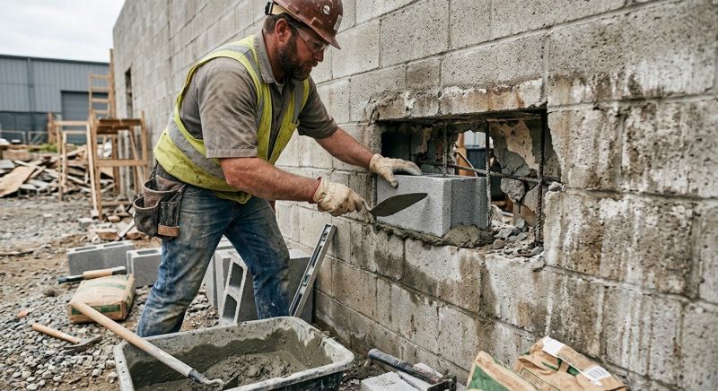 Block Wall Repair in Pittsboro, NC