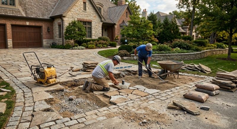 Brick Driveway Repair in Cary, NC