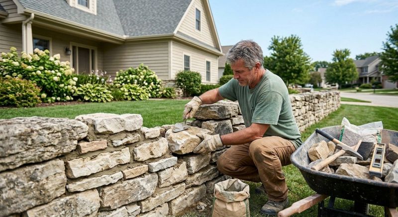 Brick Fence Repair in Cary, NC
