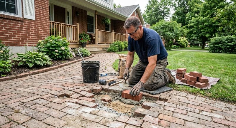 Brick Flatwork Repair in Angier, NC