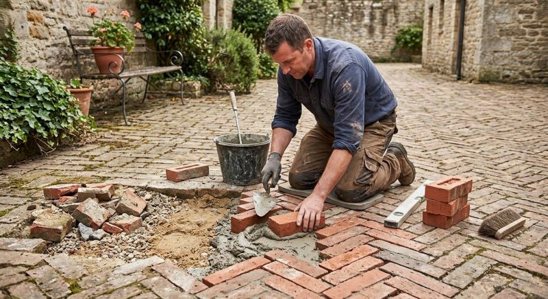 Brick Flatwork Repair in Wake Forest, NC