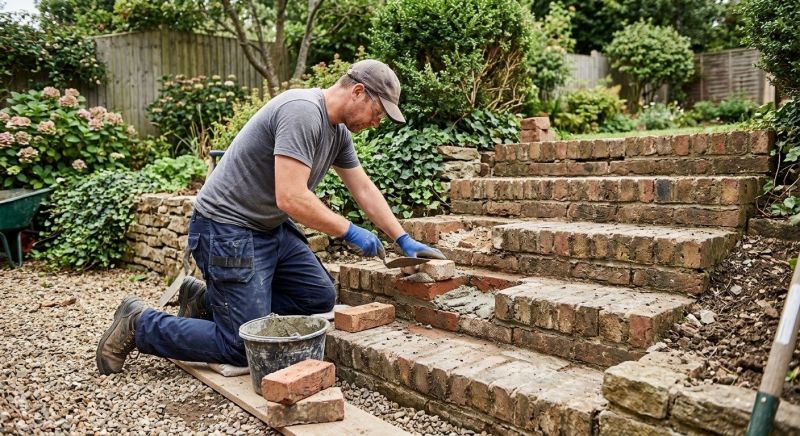 Brick Stairs Repair in Cary, NC