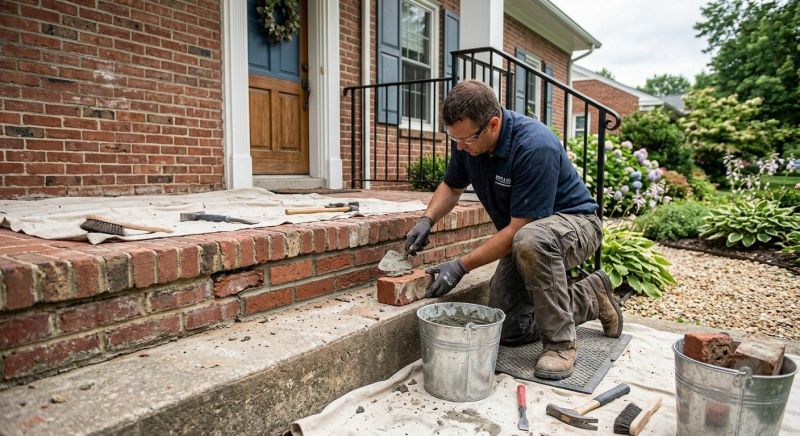 Brick Stairs Repair in Pittsboro, NC