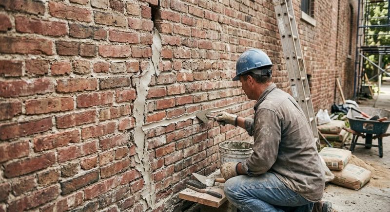 Brick Wall Repair in Apex, NC