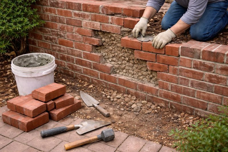 Brick Wall Repair in Orange County, NC