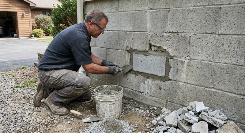 Cement Block Repair in Cary, NC