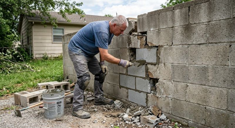 Concrete Block Repair in Durham, NC