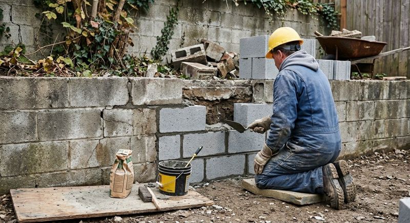 Concrete Block Repair in Johnston County, NC