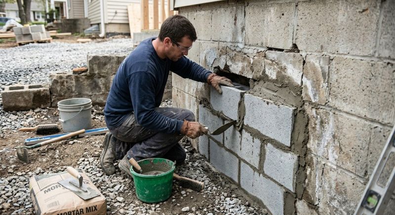 Concrete Block Repair in Cary, NC