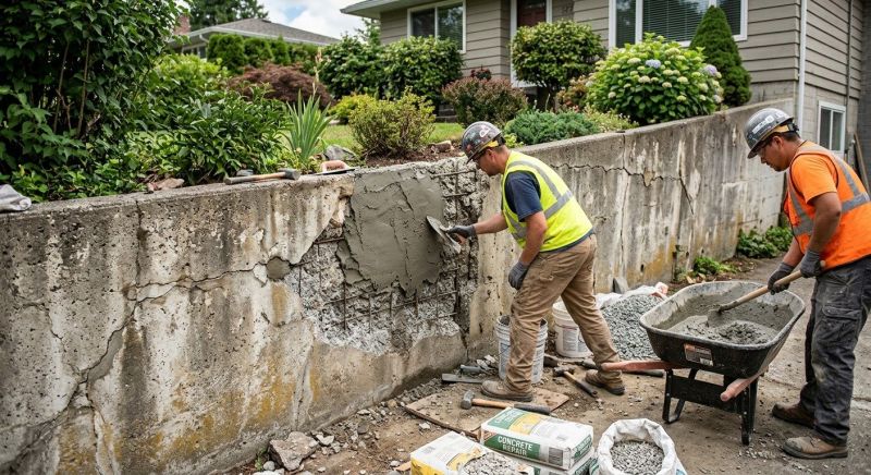 Retaining Wall Repair in Apex, NC