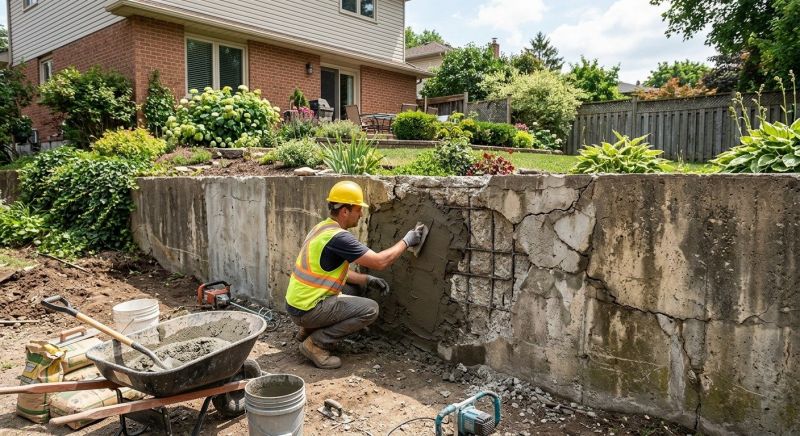 Retaining Wall Repair in Wake Forest, NC