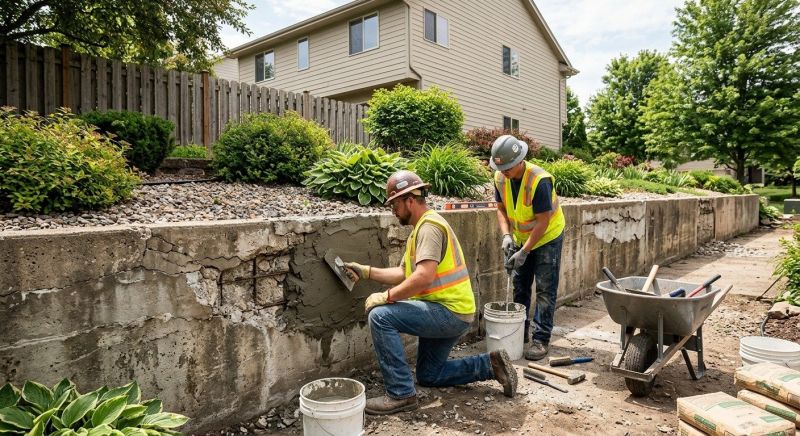 Rock Wall Repair in Cary, NC