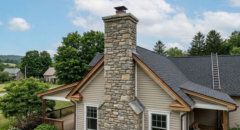 Stone Chimney Installation in Cary, NC