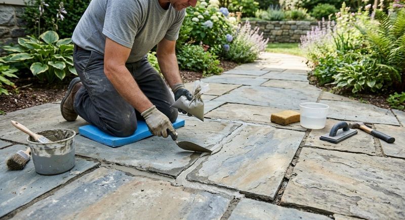 Stone Walkway Repair in Cary, NC
