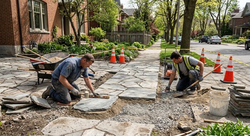 Stone Walkway Repair in Cary, NC