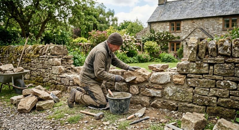 Stone Wall Repair in Fuquay Varina, NC
